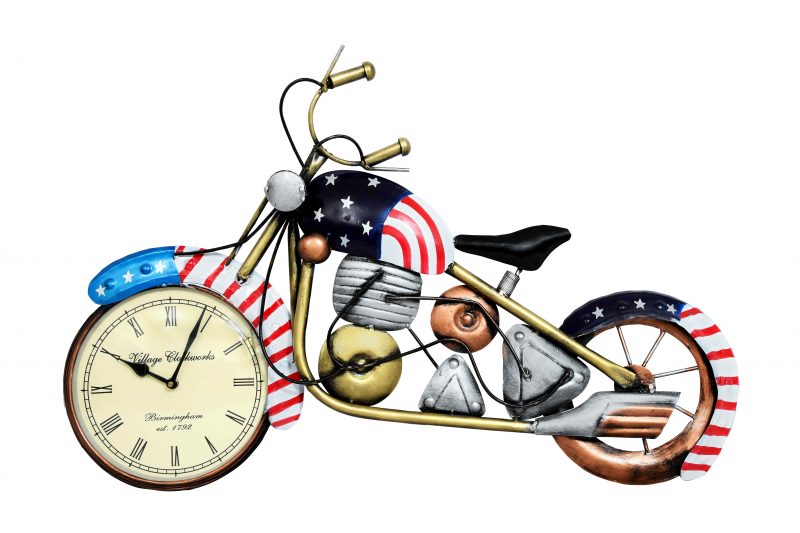 USA Metal Bike Wall Clock 2