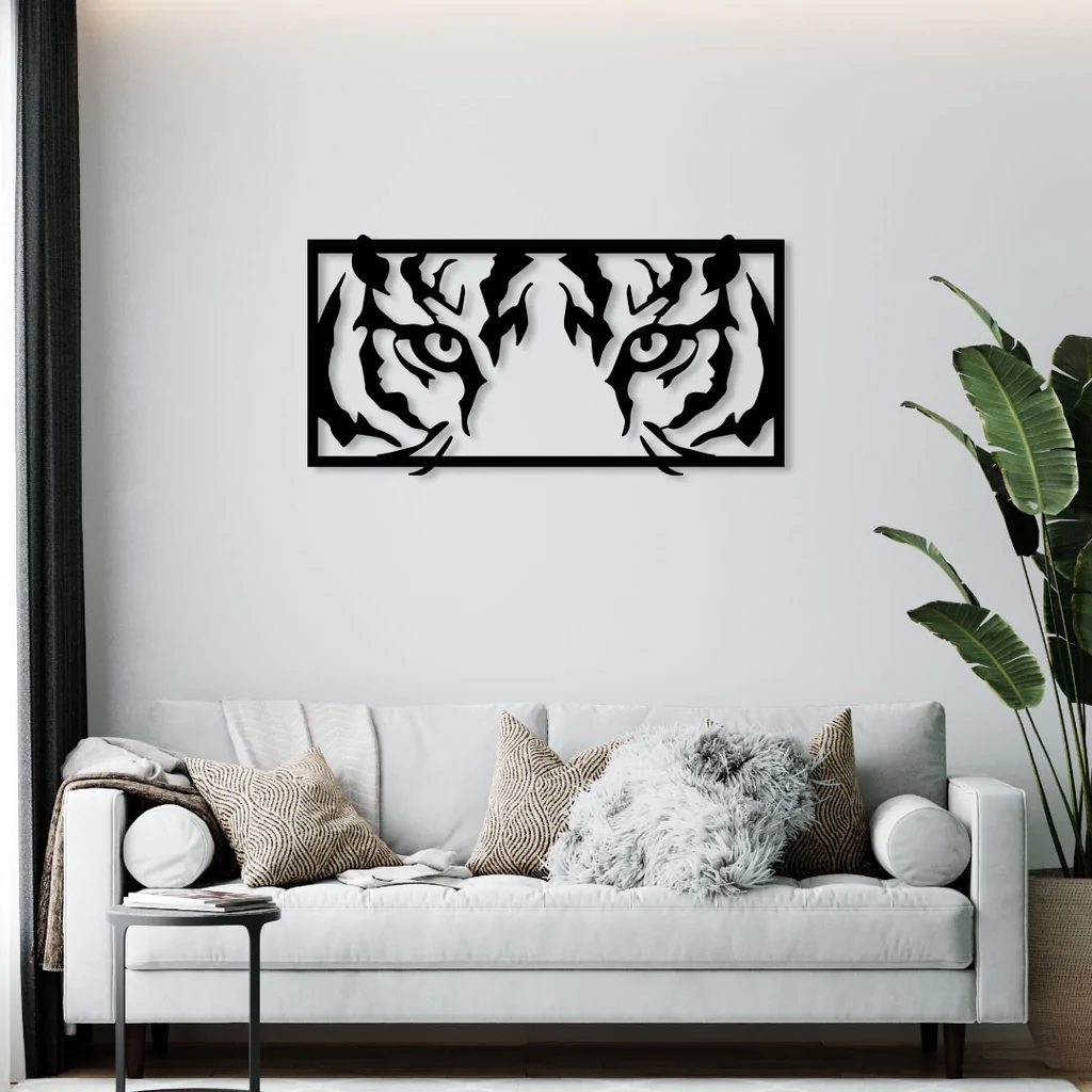 Tiger Eyes Metal Wall Art