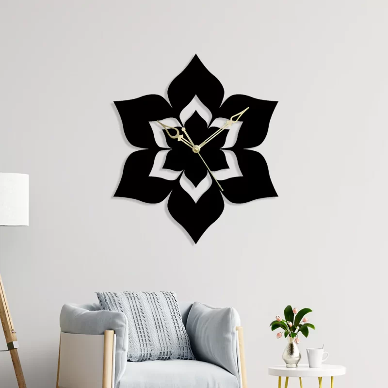 Gorgeous Flower Metal Wall Clock