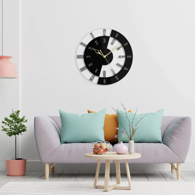 Acrylic Designer Roman Round Wall Clock