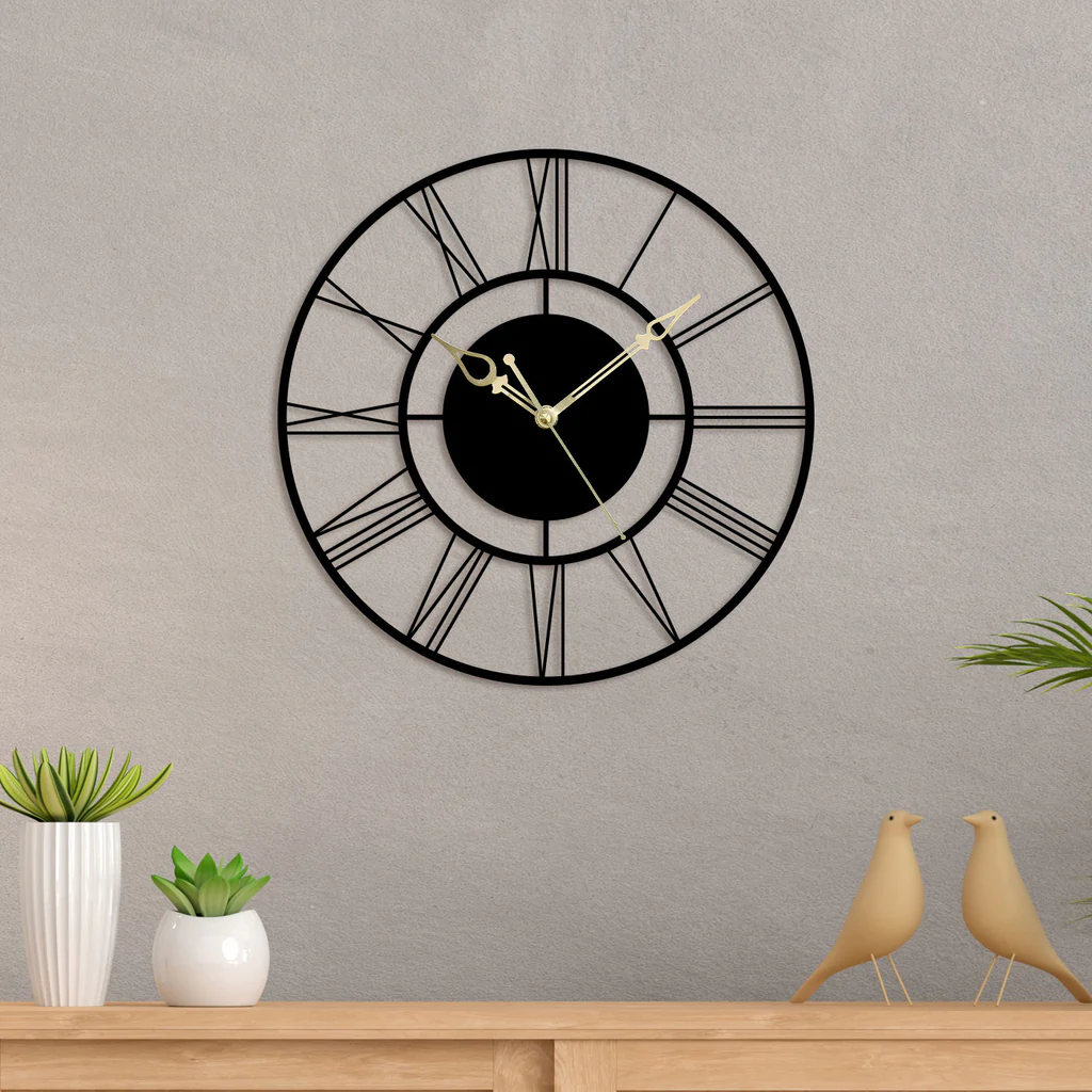 Simplest Roman Design Metal Wall Clock