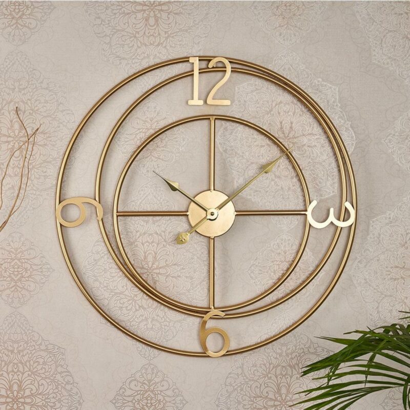 Designer Metallic Wall Clock