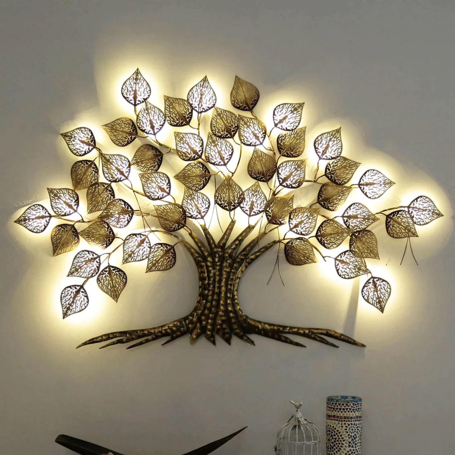 Metal Wall Tree With LED