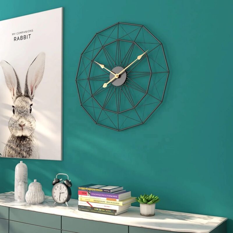 Modern Swiss Metal Wall Clock